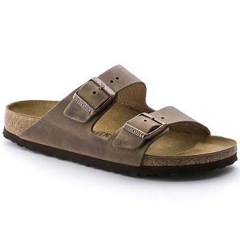 Birkenstock Oiled Læder Arizona Dame Brune | DK 63WNB